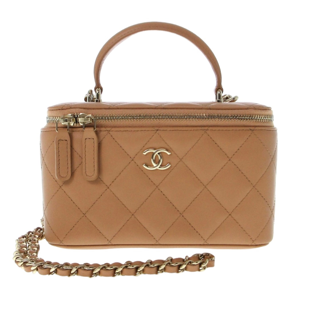 Chanel Vanity beige bag