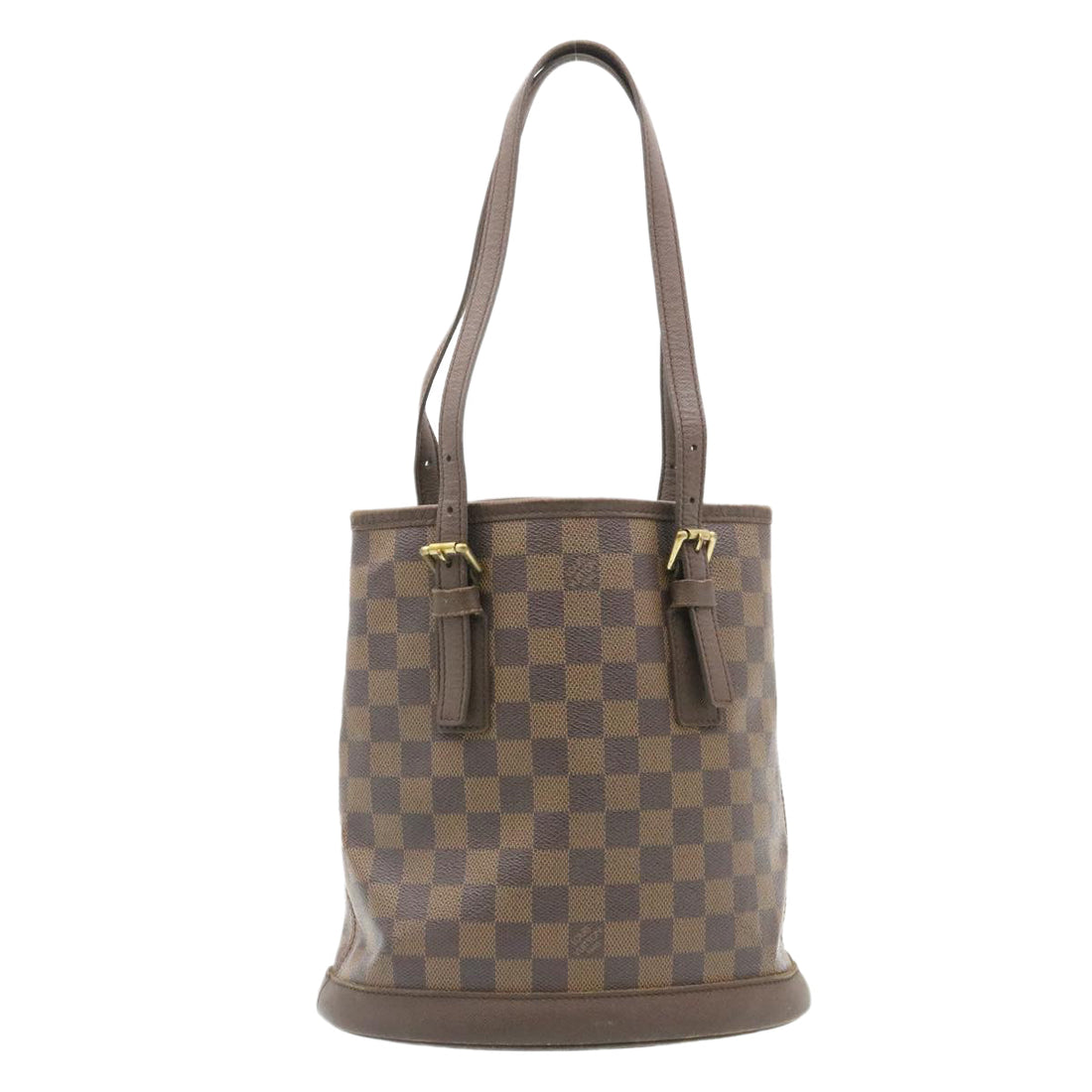 LOUIS VUITTON Damier Ebene Marais Bucket Shoulder Bag N42240 LV Auth 27302