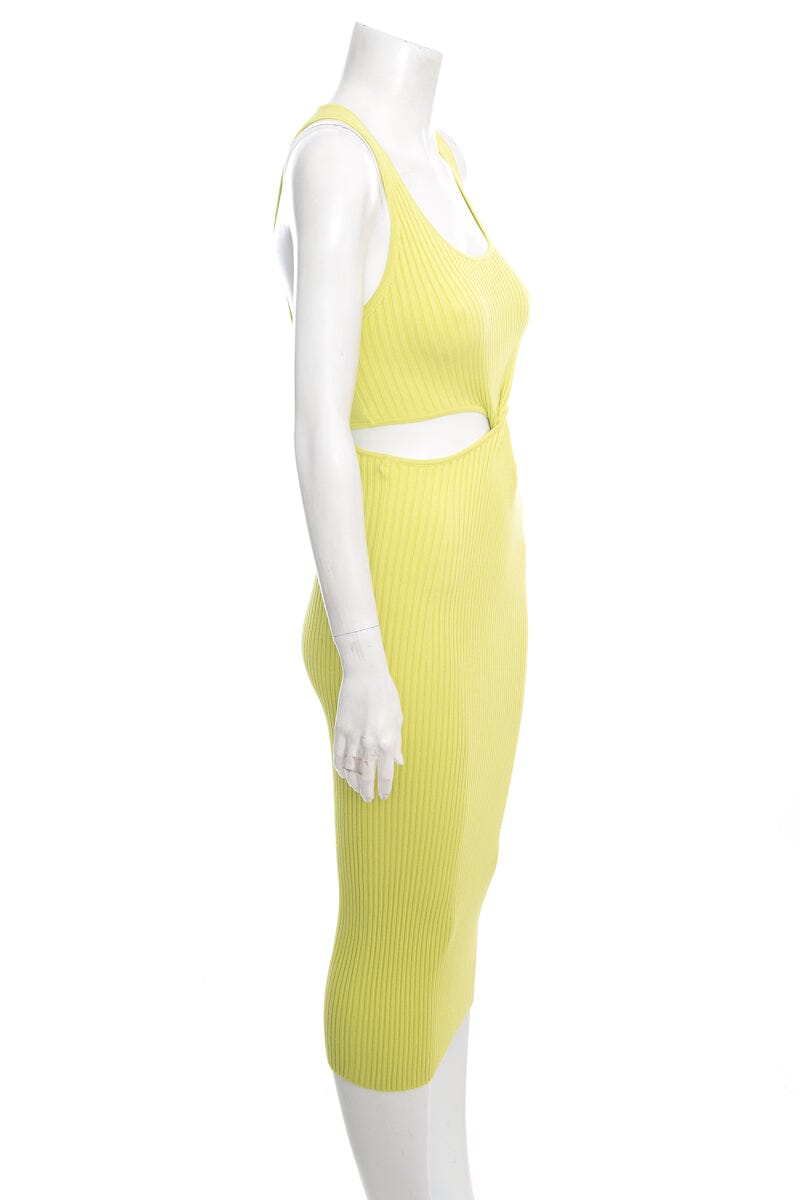Jonathan Simkhai Lime Ribbed Fitted Sleeveless Dress SZ S