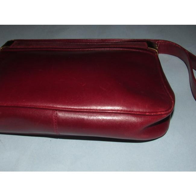 Gucci Supreme Shoulder Bucket With Gold Gg Accents On Top Burgundy Leather Hobo Bag