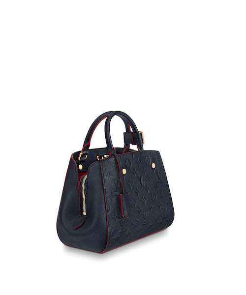 Louis Vuitton Montaigne BB Monogram Empreinte Leather Marine Rouge