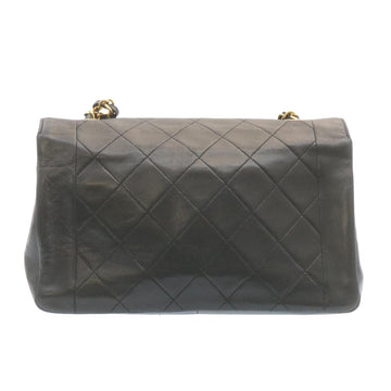 Chanel Chain Turn Lock Diana Matelasse Shoulder Bag Lamb Skin Black  28282A