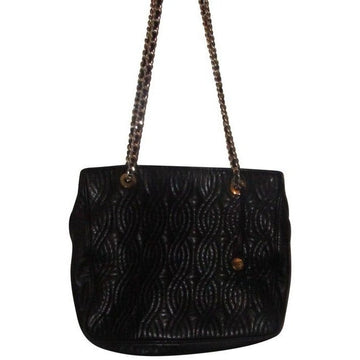 Fendi Pasta Tote Style Purses Supple Black Quilted Leather With Curvy Pasta Or Noodle Like Design An