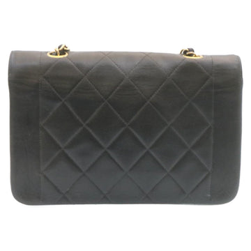 Chanel Chain Turn Lock Diana Matelasse Shoulder Bag Lamb Skin Black  28470A