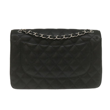 Chanel Caviar Skin Chain Double Flap Big Matelasse ShoulderBag Black  29507A