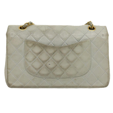 Chanel Classic Matelasse 25 Double Chain Flap Shoulder Bag Lamb Skin Auth 29961A