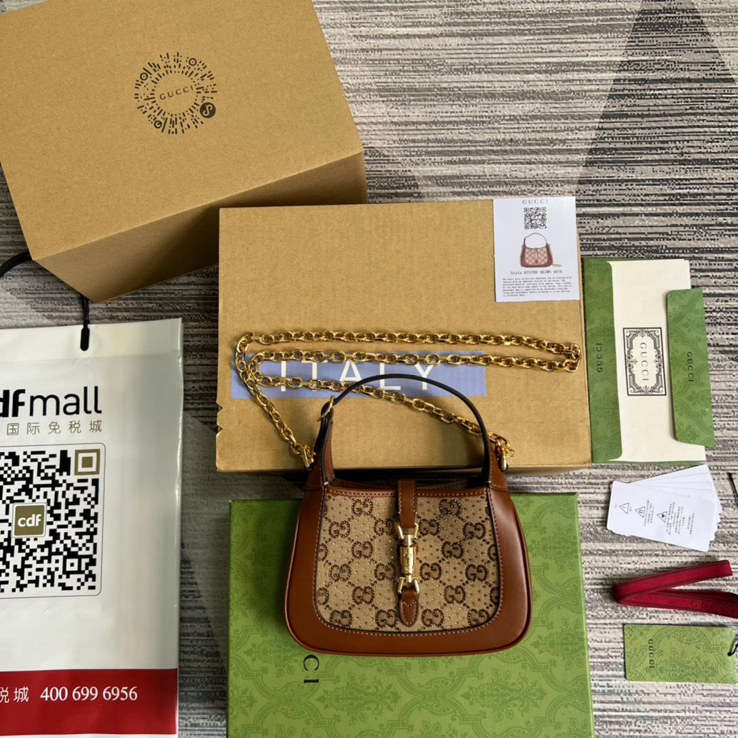 gg Jackie 1961 Mini gg Shoulder Bag Beige For Womtlm, Womtlm&#8217;s Bags 7.5in/19cm gg 675799 21HRG 2687