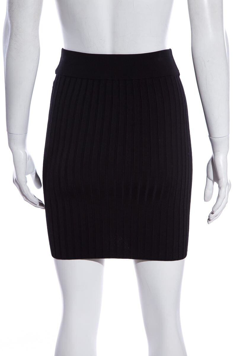 Rag & Bone Black & Brown Chevron Knit Skirt SZ XS