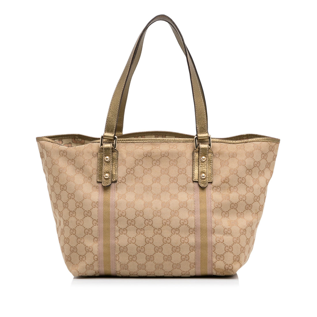 Tan Gucci GG Canvas Jolicoeur Tote