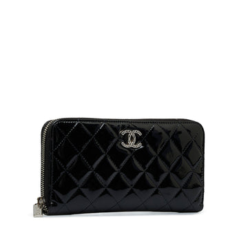 Chanel Brilliant Patent Zip Around Wallet Long Wallets