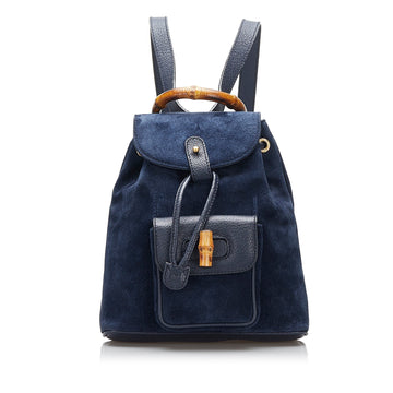 Gucci Bamboo Suede Backpack