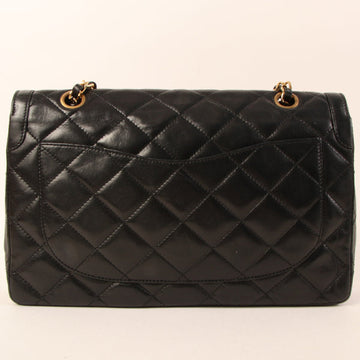 CHANEL Around 1992 Made Paris Limited Design Flap Chain Bag Black