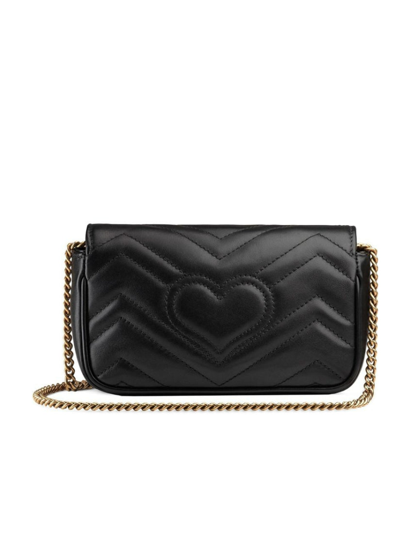 Gucci Black GG Marmont Mini Shoulder Bag