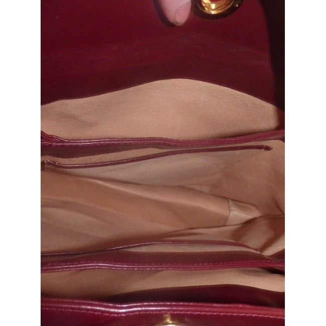 Gucci Vintage Ox Blood Burgundy Leather Satchel