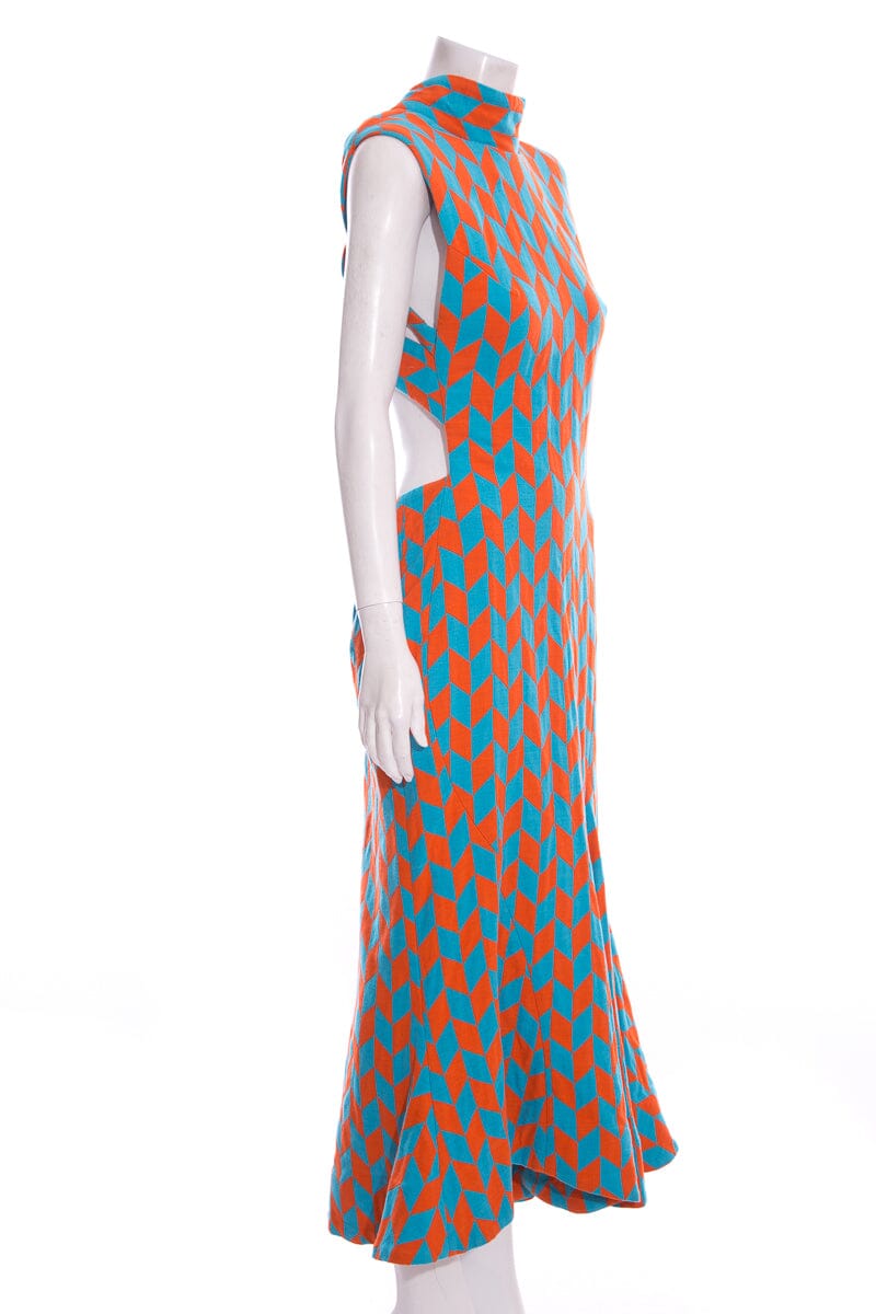 Richard Malone Blue and Orange Gown SZ L