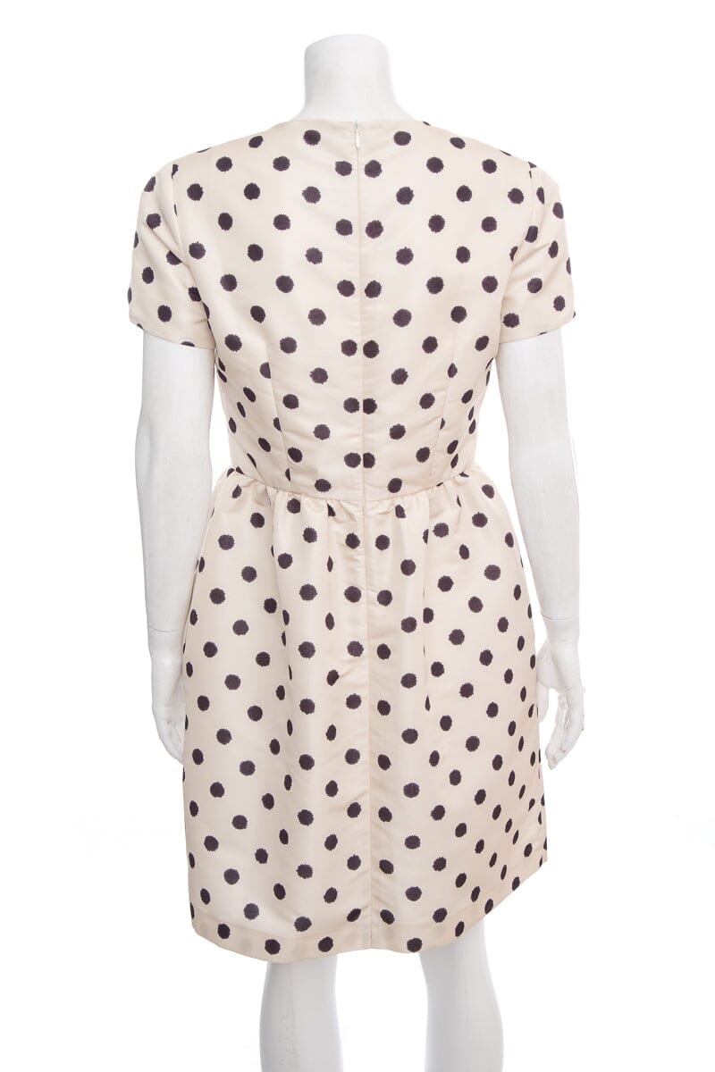 Red Valentino Cream and Black Polka Dot Dress SZ 42