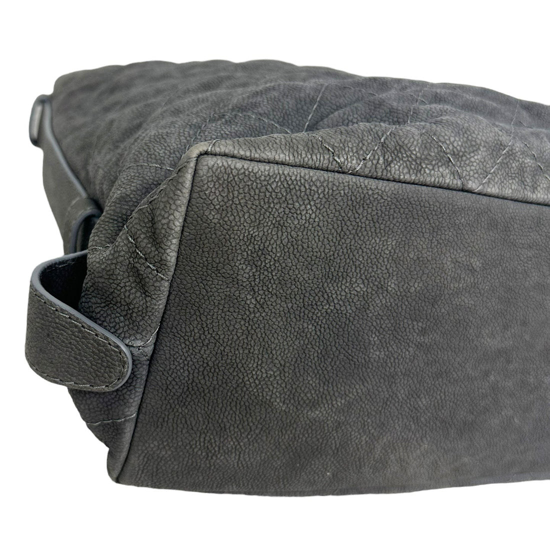 Chanel Aged Caviar Leather Boy Hobo Quilted Shoulder Tote CC Charm