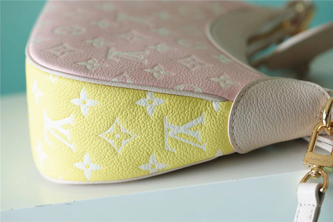 LV Bagatelle BB Monogram Empreinte Beige / Pink / Yellow For Womtlm,  Shoulder And Crossbody Bags 22cm/8.7in LV M46113