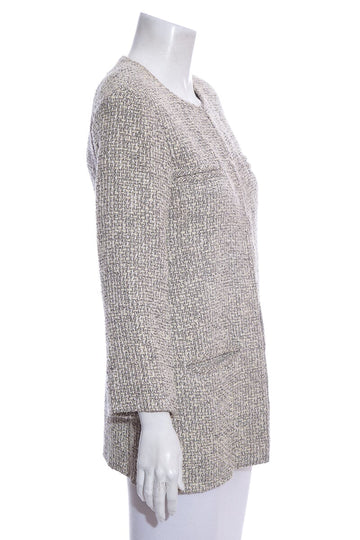 Chanel Beige Tweed Jacket SZ 38