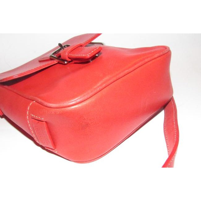 Coach Willis Vintage Two Way Satchelcross Bodyshoulder Purse Buttery Soft Red Colored Leather Satche