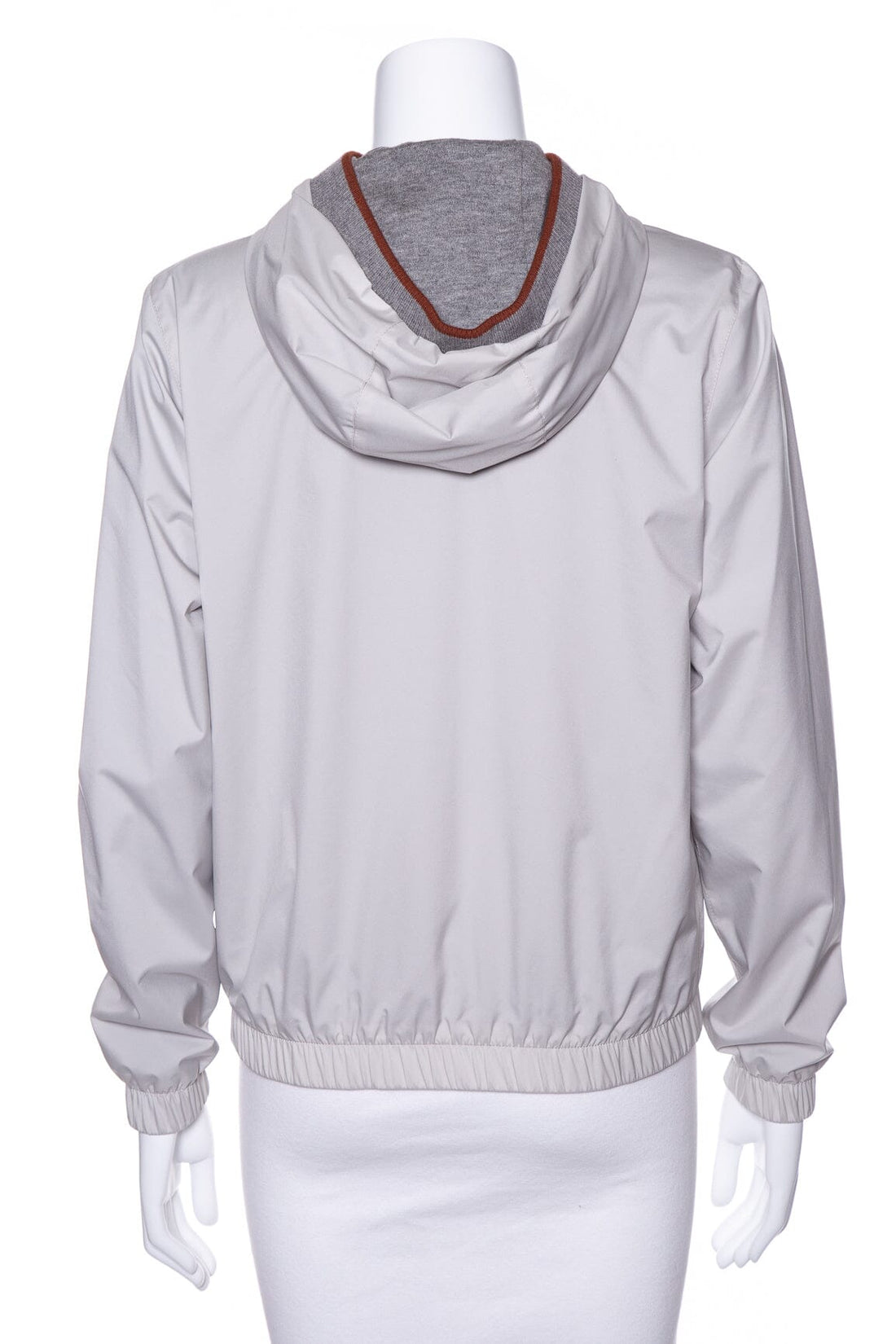 Loro Piana Grey Nylon Zip Up Windbreaker SZ S