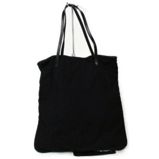 Fendi W Canvasleather Satcheltote W Attached Wallet Black Zucco Print Canvas And Leather Tote