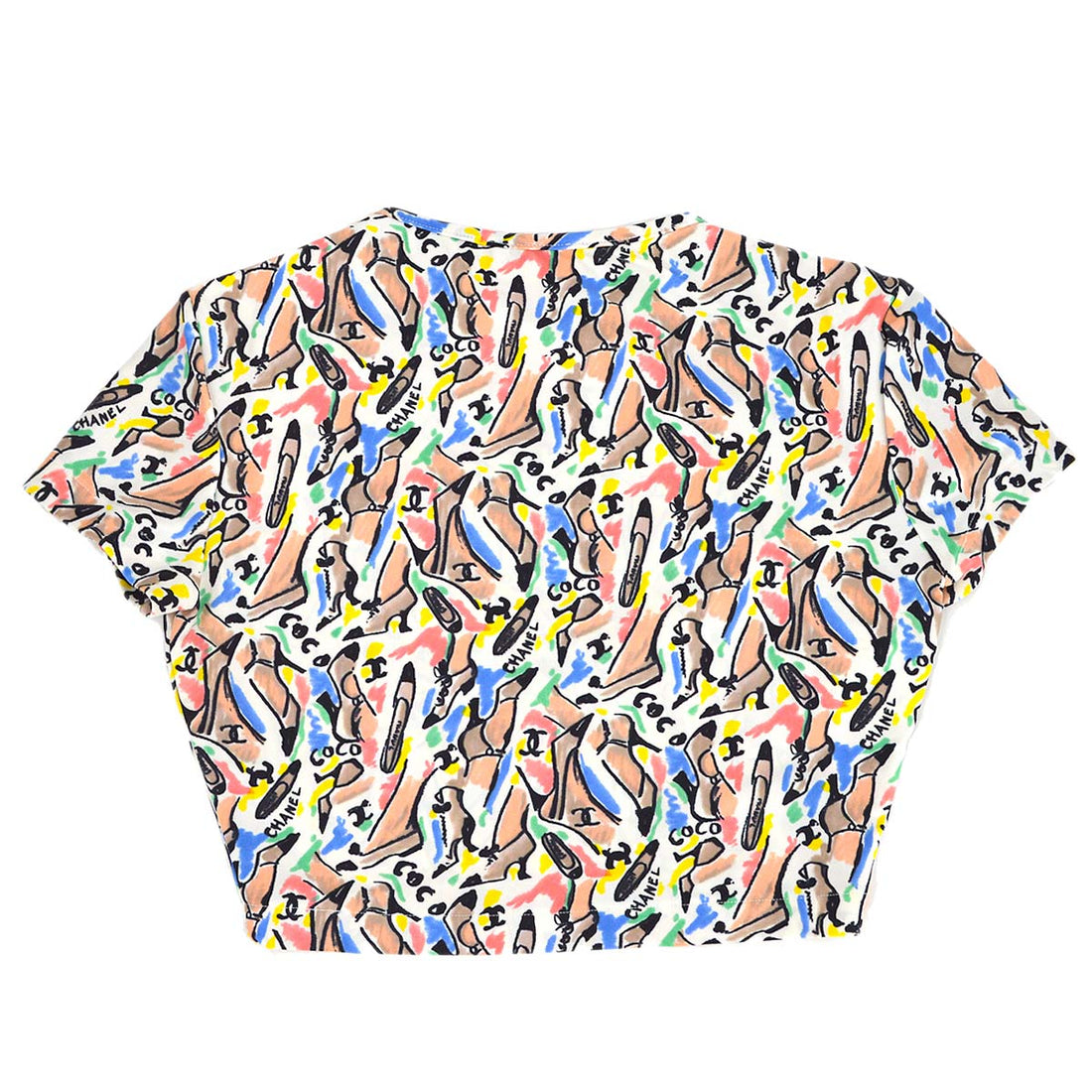 Chanel spring 1995 shoe-print cropped top #38