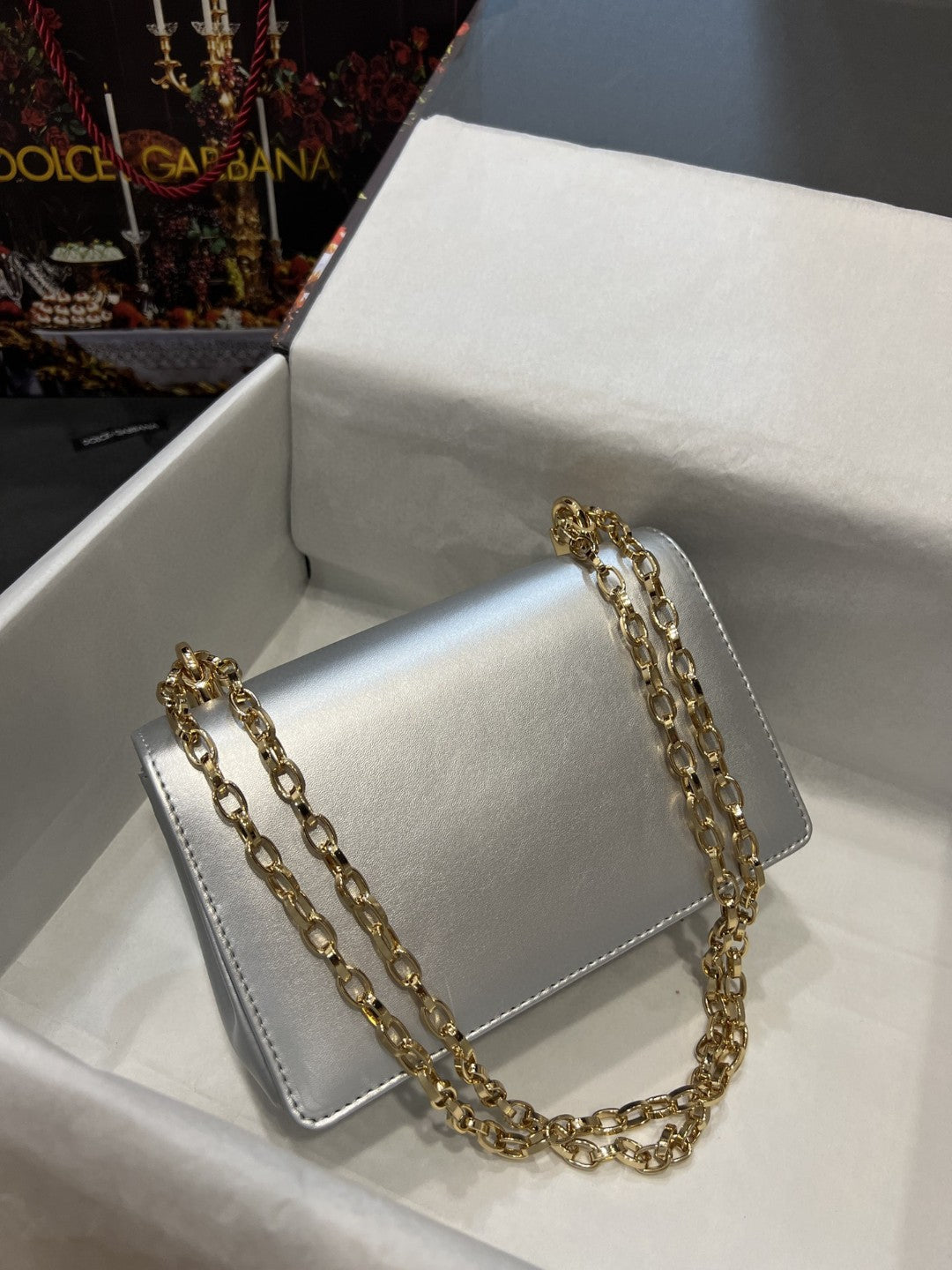 DG Nappa DG Girls Shoulder Bag Silver For Women 8.3in/21cm DG 