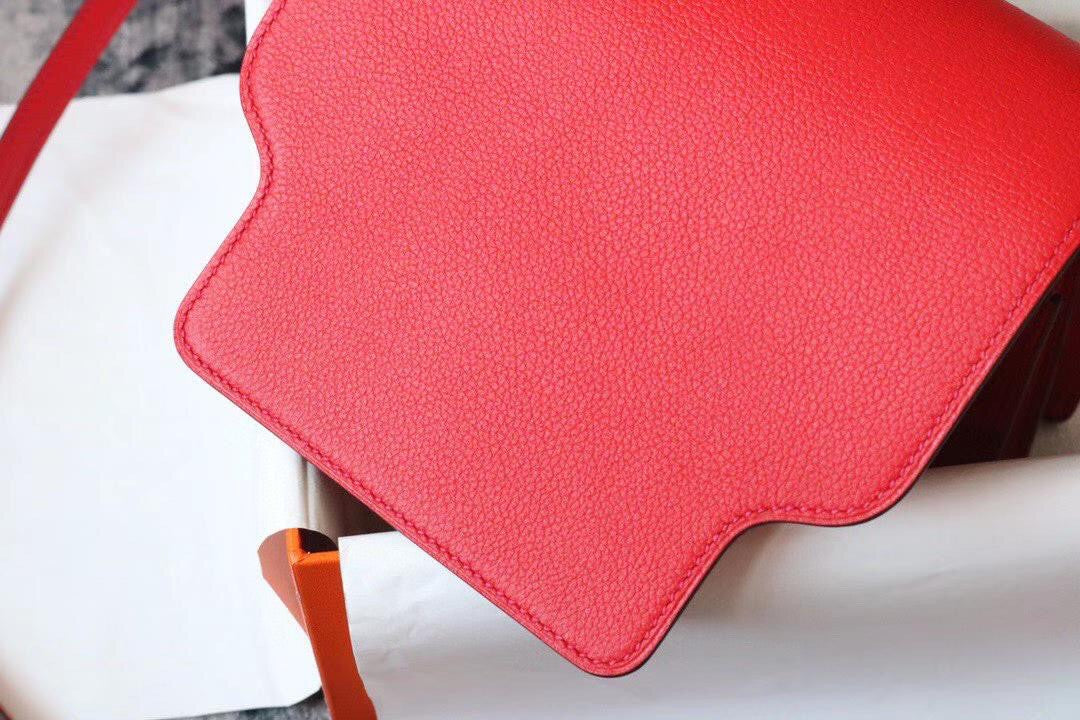 HM Evercolor Sac Roulis 23 Red For Womtlm, Handbags, Shoulder Bags 9in/23cm