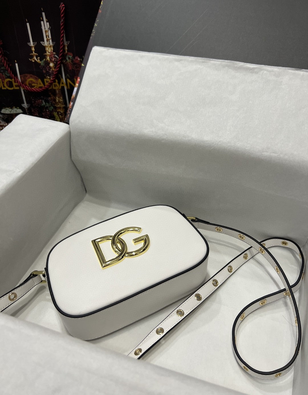 DG Crossbody 3.5 Bag White For Womtlm 7.5in/19cm DG BB7095AW57680002