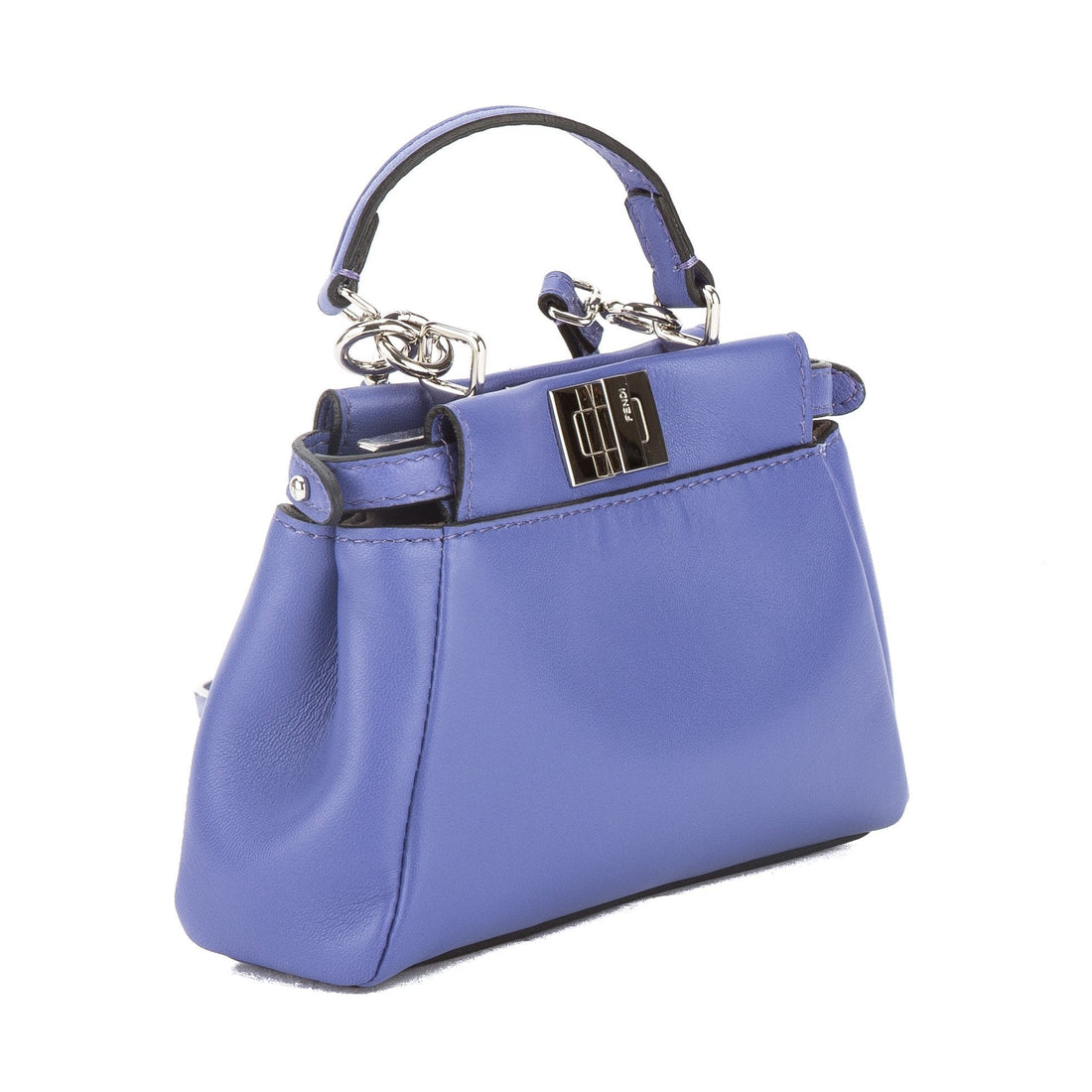 Fendi Blue Leather Micro Peekaboo Bag