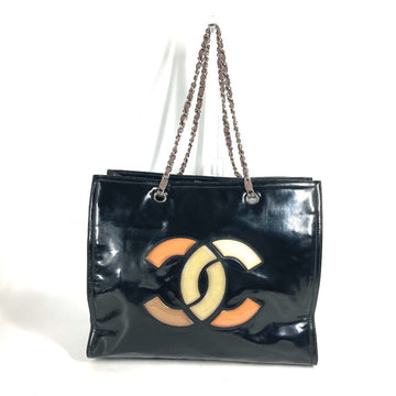 CHANEL Shoulder Bag enamel black CC COCO Mark Shoulder Bag Lipstick