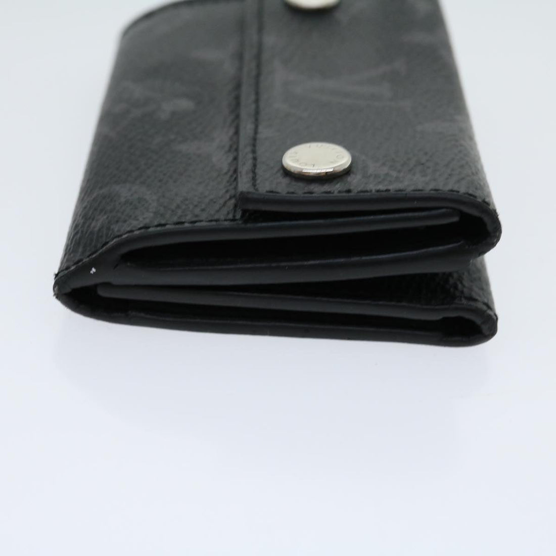 LOUIS VUITTON Monogram Eclipse Discovery compact wallet Wallet M67630 Auth 30813