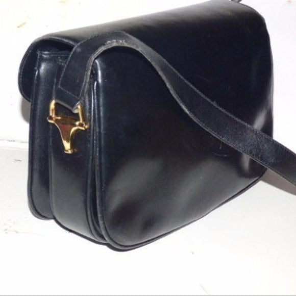 Vintage Gucci 1955 Horsebit black leather purse!