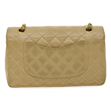 Chanel Classic Matelasse 25 Chain Flap Shoulder Bag Lamb Skin Beige  31229A