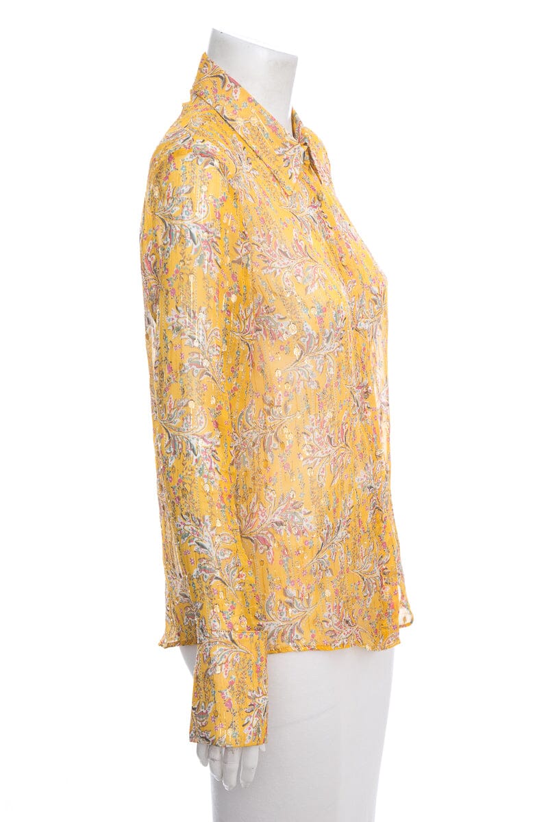 The Kooples Yellow Blouse SZ S