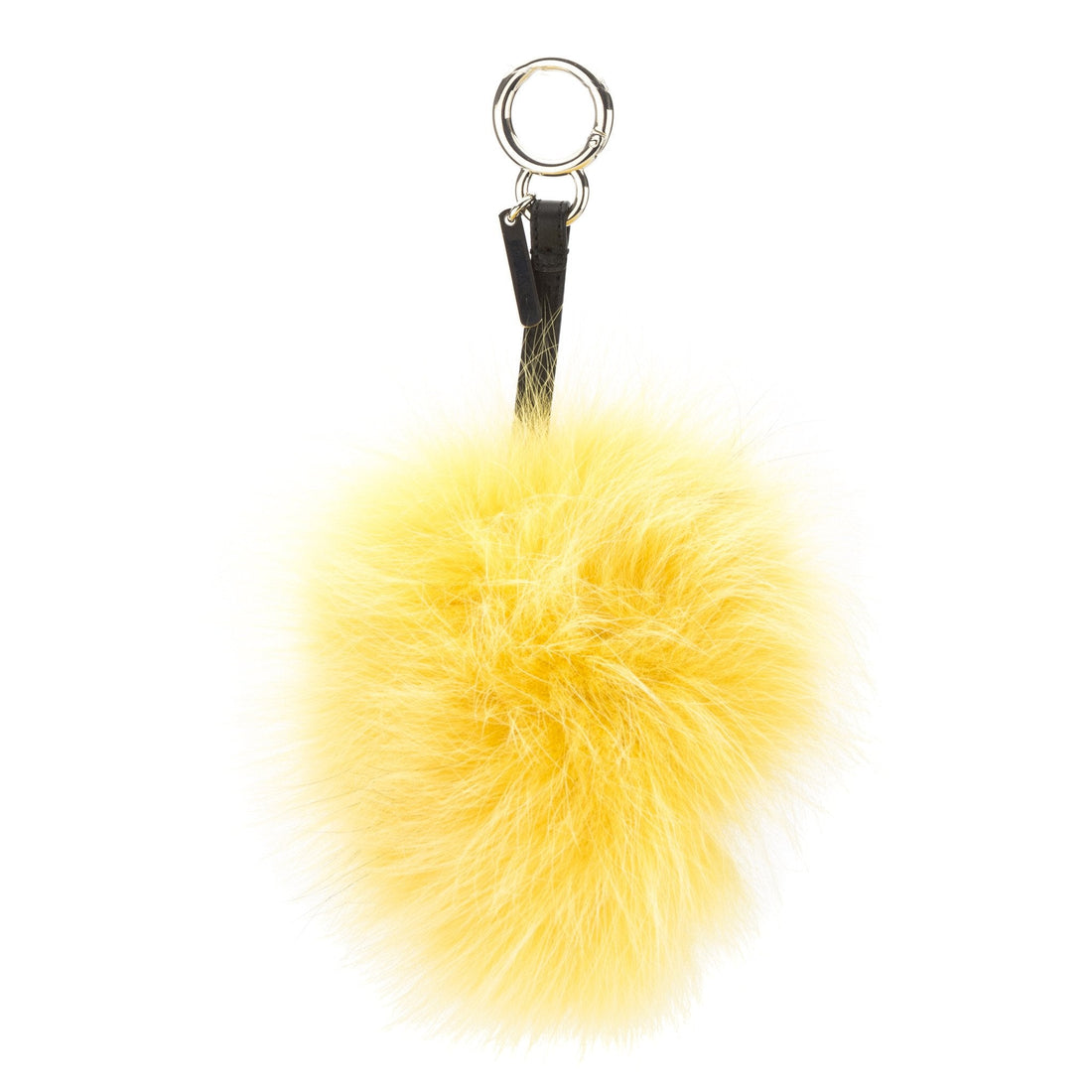 Fendi Cedar Yellow Mixed Fur Eye Tria Key Charm (New with Tags)