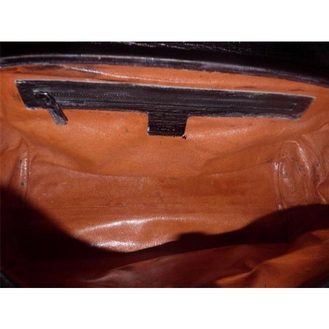 Gucci Vintage Pursesdesigner Purses Black Leather With Bamboo Accent Shoulder Bag