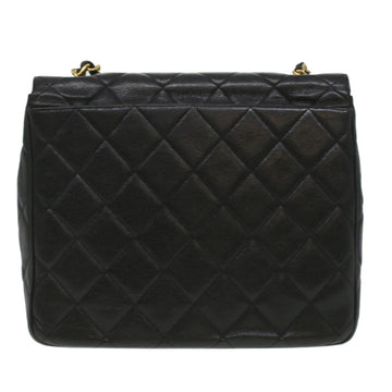 Chanel Big Matelasse Turn Lock Shoulder Bag Caviar Skin Black CC  32155A