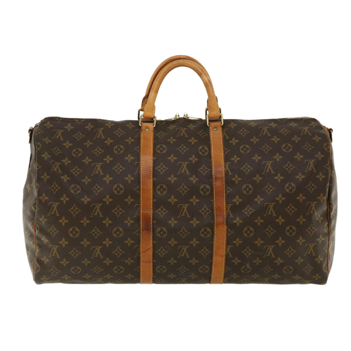 LOUIS VUITTON Monogram Keepall Bandouliere 55 Boston Bag M41414 LV Auth 32935