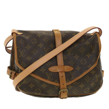 LOUIS VUITTON Monogram Saumur 30 Shoulder Bag M42256 LV Auth 32968