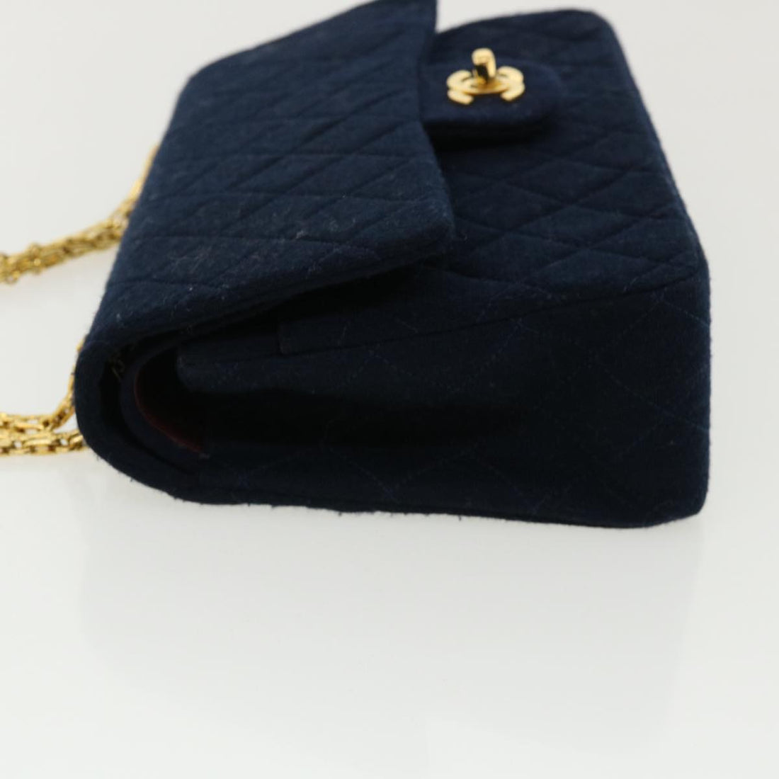 Chanel Matelasse 25 Shoulder Bag cotton Black CC Auth 33162