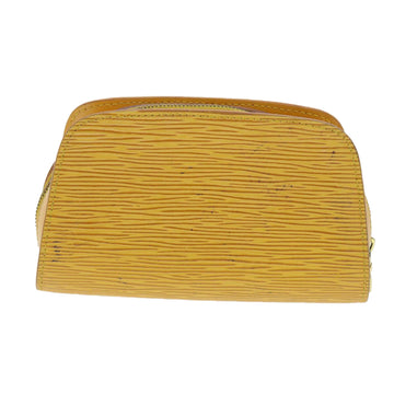 LOUIS VUITTON Epi Dauphine PM Pouch Yellow M48449 LV Auth 33752