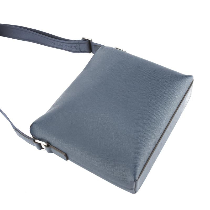 Louis Vuitton Pochette Grigori Cowhide Leather Dark Blue