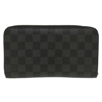 LOUIS VUITTON Damier Graphite Zippy Organizer Wallet Trunk N63182 LV Auth 34100