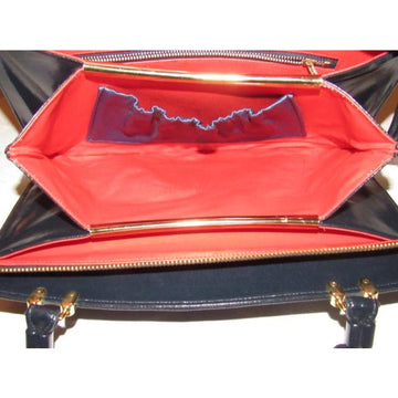 Zenith Vintage Pursesdesigner Purses Dark Navy Blue Leather Shoulder Bag