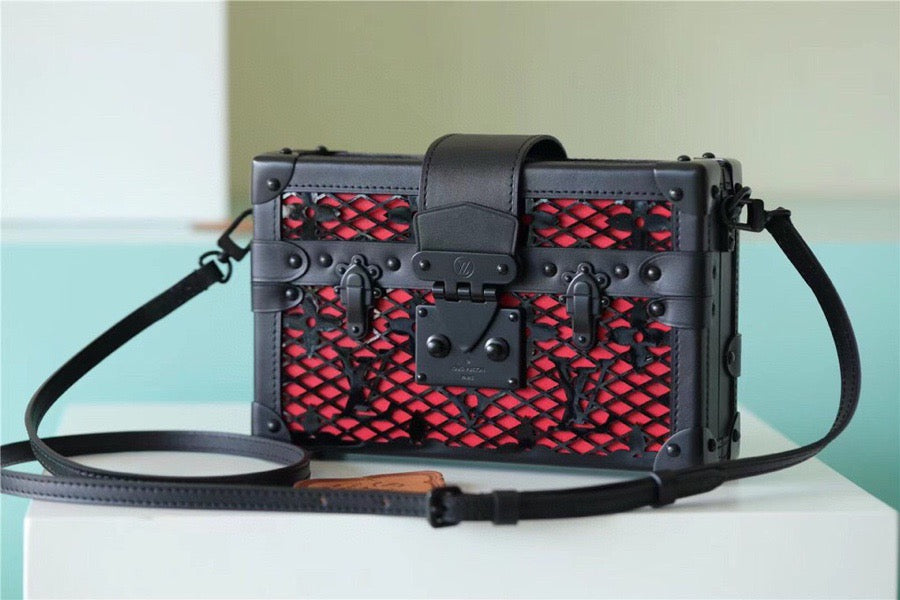 LV Petite Malle Monogram Black For Womtlm, Womtlm’s Handbags, Shoulder And Crossbody Bags 7.9in/20cm LV M20353