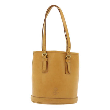 LOUIS VUITTON Nomad Leather Bucket PM Shoulder Bag Beige M85001 LV Auth 36170