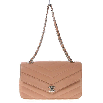 Chanel Chevron pink beige Shoulder bag