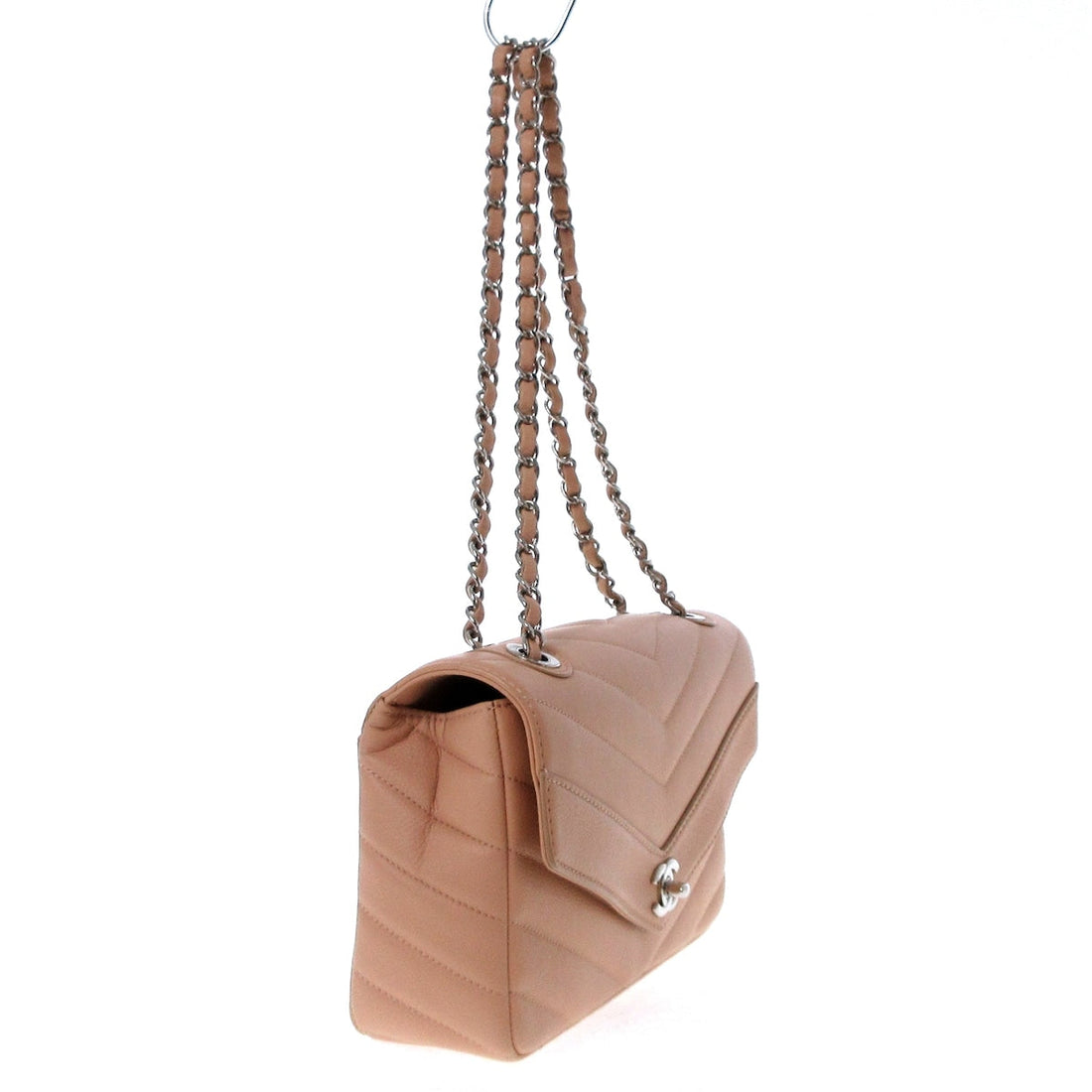 Chanel Chevron pink beige Shoulder bag